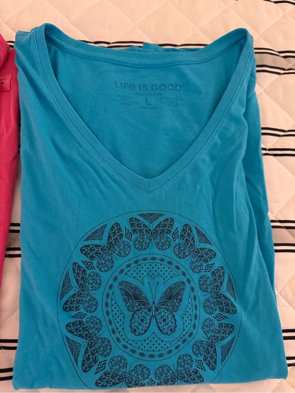 Life is Good Crusher-Lite Women's L Blue, Pink & Purple Shirt Set of 3 EUC Soft - Picture 4 of 16